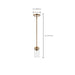 Mini Pendant Nuvo 60-7529 Intersection - 1 Light - Mini Pendant - Burnished Brass with Clear Glass Nuvo