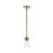 Mini Pendant Nuvo 60-7529 Intersection - 1 Light - Mini Pendant - Burnished Brass with Clear Glass Nuvo