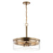 Pendant Nuvo 60-7530 Intersection - 3 Light - Pendant - Burnished Brass with Clear Glass Nuvo