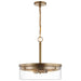 Pendant Nuvo 60-7530 Intersection - 3 Light - Pendant - Burnished Brass with Clear Glass Nuvo
