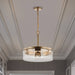 Pendant Nuvo 60-7530 Intersection - 3 Light - Pendant - Burnished Brass with Clear Glass Nuvo