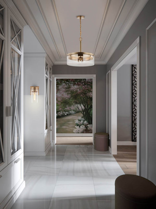 Pendant Nuvo 60-7530 Intersection - 3 Light - Pendant - Burnished Brass with Clear Glass Nuvo