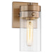 Vanity Nuvo 60-7531 Intersection - 1 Light - Vanity - Burnished Brass with Clear Glass Nuvo