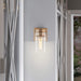 Vanity Nuvo 60-7531 Intersection - 1 Light - Vanity - Burnished Brass with Clear Glass Nuvo