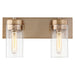 Vanity Nuvo 60-7532 Intersection - 2 Light - Vanity - Burnished Brass with Clear Glass Nuvo
