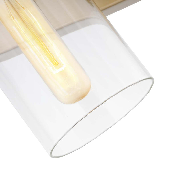 Vanity Nuvo 60-7532 Intersection - 2 Light - Vanity - Burnished Brass with Clear Glass Nuvo