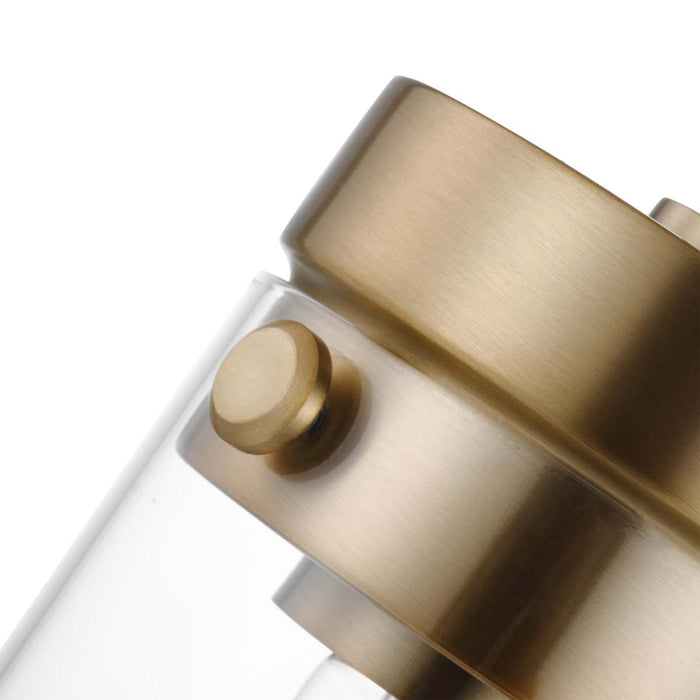 Vanity Nuvo 60-7534 Intersection - 4 Light - Vanity - Burnished Brass with Clear Glass Nuvo