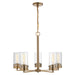 Chandelier Nuvo 60-7535 Intersection - 5 Light - Chandelier - Burnished Brass with Clear Glass Nuvo