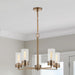 Chandelier Nuvo 60-7535 Intersection - 5 Light - Chandelier - Burnished Brass with Clear Glass Nuvo