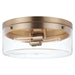 Flush Mount Nuvo 60-7536 Intersection - Small Flush Mount Fixture - Burnished Brass with Clear Glass Nuvo