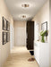 Flush Mount Nuvo 60-7536 Intersection - Small Flush Mount Fixture - Burnished Brass with Clear Glass Nuvo