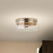 Flush Mount Nuvo 60-7536 Intersection - Small Flush Mount Fixture - Burnished Brass with Clear Glass Nuvo