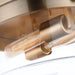Flush Mount Nuvo 60-7537 Intersection - Medium Flush Mount Fixture - Burnished Brass with Clear Glass Nuvo