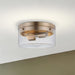 Flush Mount Nuvo 60-7537 Intersection - Medium Flush Mount Fixture - Burnished Brass with Clear Glass Nuvo