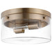 Flush Mount Nuvo 60-7537 Intersection - Medium Flush Mount Fixture - Burnished Brass with Clear Glass Nuvo
