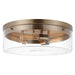 Flush Mount Nuvo 60-7538 Intersection - Large Flush Mount Fixture - Burnished Brass with Clear Glass Nuvo