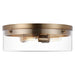 Flush Mount Nuvo 60-7538 Intersection - Large Flush Mount Fixture - Burnished Brass with Clear Glass Nuvo