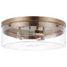 Flush Mount Nuvo 60-7538 Intersection - Large Flush Mount Fixture - Burnished Brass with Clear Glass Nuvo