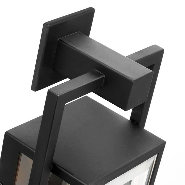 Wall Lantern Nuvo 60-7543 Exhibit - 1 Light - Small Wall Lantern - Matte Black Finish with Clear Beveled Glass Nuvo