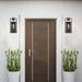 Wall Lantern Nuvo 60-7543 Exhibit - 1 Light - Small Wall Lantern - Matte Black Finish with Clear Beveled Glass Nuvo