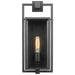 Wall Lantern Nuvo 60-7544 Exhibit - 1 Light - Medium Wall Lantern - Matte Black Finish with Clear Beveled Glass Nuvo