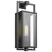Wall Lantern Nuvo 60-7544 Exhibit - 1 Light - Medium Wall Lantern - Matte Black Finish with Clear Beveled Glass Nuvo