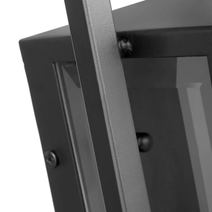 Wall Lantern Nuvo 60-7544 Exhibit - 1 Light - Medium Wall Lantern - Matte Black Finish with Clear Beveled Glass Nuvo