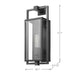 Wall Lantern Nuvo 60-7544 Exhibit - 1 Light - Medium Wall Lantern - Matte Black Finish with Clear Beveled Glass Nuvo