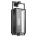 Wall Lantern Nuvo 60-7544 Exhibit - 1 Light - Medium Wall Lantern - Matte Black Finish with Clear Beveled Glass Nuvo
