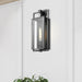 Wall Lantern Nuvo 60-7545 Exhibit - 1 Light - Large Wall Lantern - Matte Black Finish with Clear Beveled Glass Nuvo