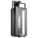Wall Lantern Nuvo 60-7545 Exhibit - 1 Light - Large Wall Lantern - Matte Black Finish with Clear Beveled Glass Nuvo