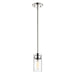 Mini Pendant Nuvo 60-7629 Intersection - 1 Light - Mini Pendant - Polished Nickel with Clear Glass - Polished Nickel Finish Nuvo