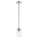 Mini Pendant Nuvo 60-7629 Intersection - 1 Light - Mini Pendant - Polished Nickel with Clear Glass - Polished Nickel Finish Nuvo