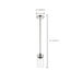 Mini Pendant Nuvo 60-7629 Intersection - 1 Light - Mini Pendant - Polished Nickel with Clear Glass - Polished Nickel Finish Nuvo