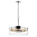 Pendant Nuvo 60-7630 Intersection - 3 Light - Pendant - Polished Nickel with Clear Glass - Polished Nickel Finish Nuvo