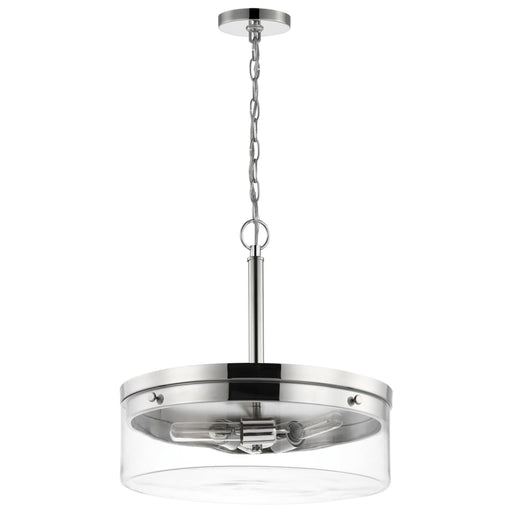 Pendant Nuvo 60-7630 Intersection - 3 Light - Pendant - Polished Nickel with Clear Glass - Polished Nickel Finish Nuvo