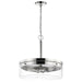 Pendant Nuvo 60-7630 Intersection - 3 Light - Pendant - Polished Nickel with Clear Glass - Polished Nickel Finish Nuvo