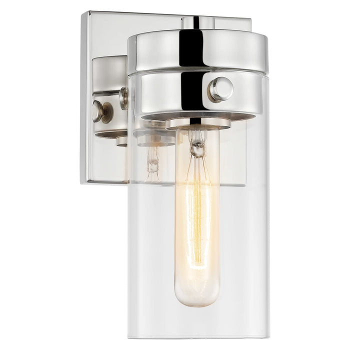 Vanity Nuvo 60-7631 Intersection - 1 Light - Vanity - Polished Nickel with Clear Glass - Polished Nickel Finish Nuvo