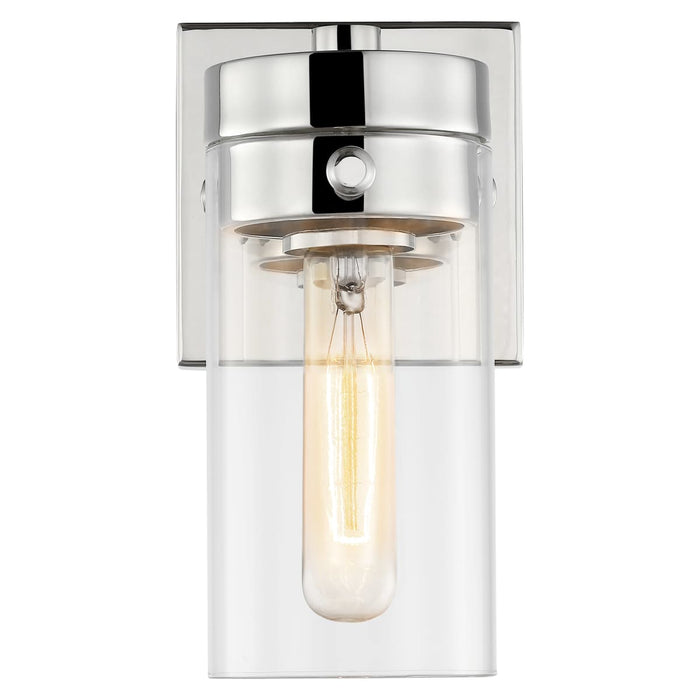 Vanity Nuvo 60-7631 Intersection - 1 Light - Vanity - Polished Nickel with Clear Glass - Polished Nickel Finish Nuvo