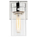 Vanity Nuvo 60-7631 Intersection - 1 Light - Vanity - Polished Nickel with Clear Glass - Polished Nickel Finish Nuvo