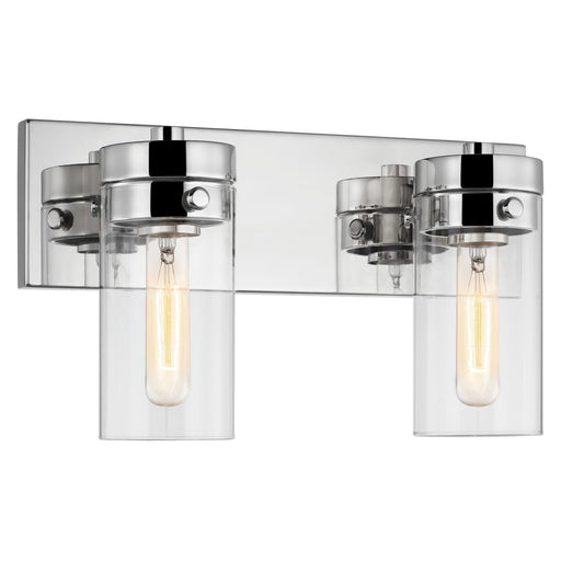 Vanity Nuvo 60-7632 Intersection - 2 Light - Vanity - Polished Nickel with Clear Glass - Polished Nickel Finish Nuvo