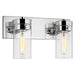 Vanity Nuvo 60-7632 Intersection - 2 Light - Vanity - Polished Nickel with Clear Glass - Polished Nickel Finish Nuvo