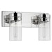 Vanity Nuvo 60-7632 Intersection - 2 Light - Vanity - Polished Nickel with Clear Glass - Polished Nickel Finish Nuvo