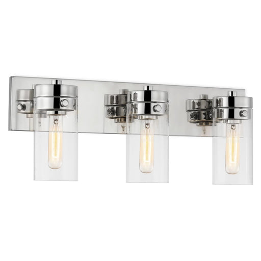 Vanity Nuvo 60-7633 Intersection - 3 Light - Vanity - Polished Nickel with Clear Glass - Polished Nickel Finish Nuvo