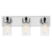 Vanity Nuvo 60-7633 Intersection - 3 Light - Vanity - Polished Nickel with Clear Glass - Polished Nickel Finish Nuvo
