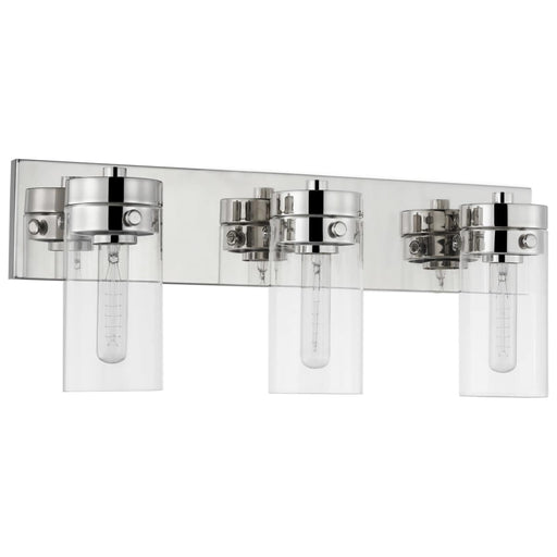 Vanity Nuvo 60-7633 Intersection - 3 Light - Vanity - Polished Nickel with Clear Glass - Polished Nickel Finish Nuvo