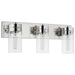 Vanity Nuvo 60-7633 Intersection - 3 Light - Vanity - Polished Nickel with Clear Glass - Polished Nickel Finish Nuvo