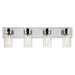 Vanity Nuvo 60-7634 Intersection - 4 Light - Vanity - Polished Nickel with Clear Glass - Polished Nickel Finish Nuvo