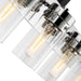 Vanity Nuvo 60-7634 Intersection - 4 Light - Vanity - Polished Nickel with Clear Glass - Polished Nickel Finish Nuvo