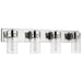 Vanity Nuvo 60-7634 Intersection - 4 Light - Vanity - Polished Nickel with Clear Glass - Polished Nickel Finish Nuvo